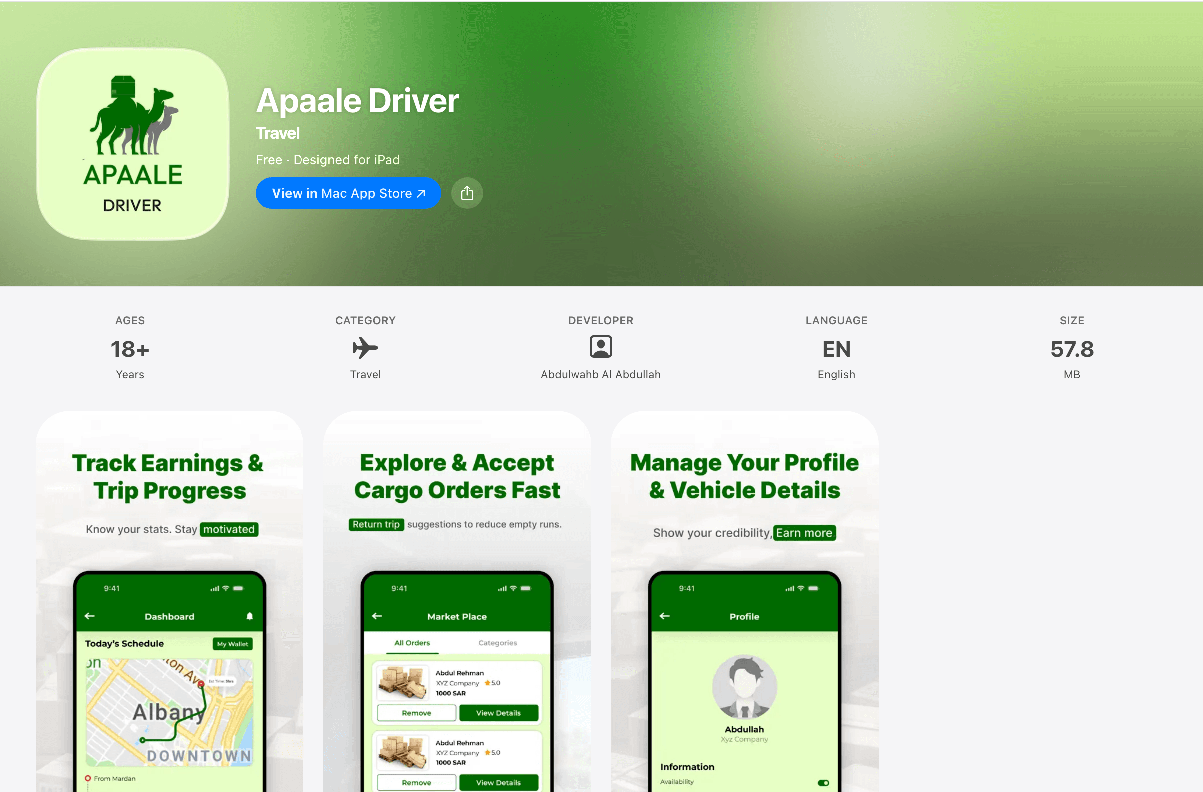 Apaale Driver app screenshot