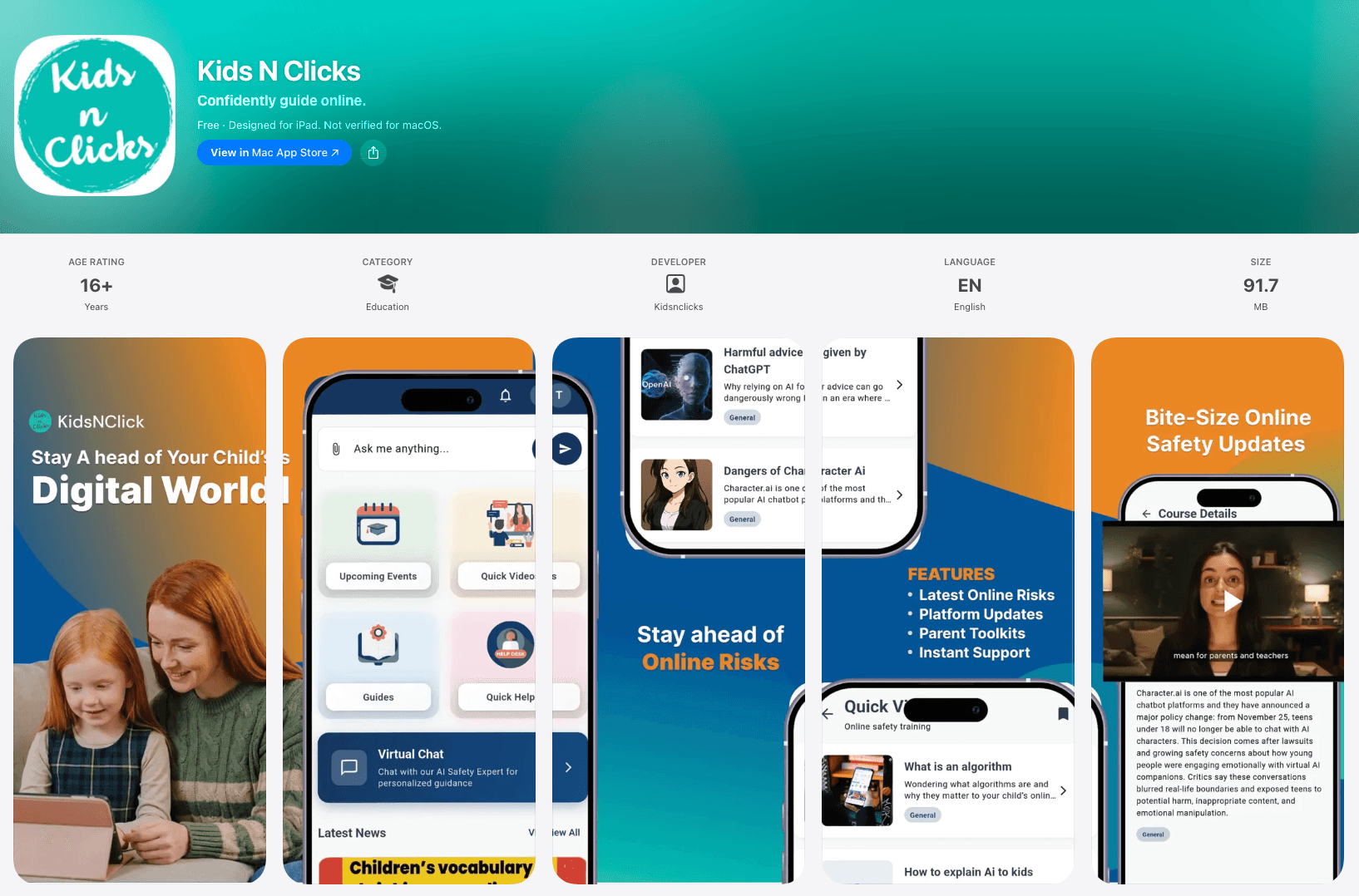 KidsNClicks app screenshot